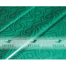 Couleur verte FEITEX fait main brocart de guinée damas ghalila 100% coton Tissu africain